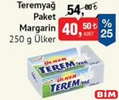 TEREMYAĞ PAKET MARGARİN 250 G fiyat ve kampanya bilgisi